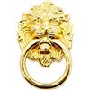 POFET 10pcs Vintage Stile Retro Maniglia Maniglia Armadio Cassetto Metallo Pull Ring Antichi Leoni Testa Argento