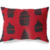 BonaMaison Rosso-Nero Fodera per Cuscino Cotone e Copricuscini Federa per Divano Casa Soggiorno Camera da Letto Decorazione Interni ed Esterni, 35x50 Cm - Progettata e Prodotta in Turchia