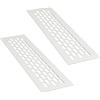 sossai® Griglia di ventilazione in alluminio - Alucratis (2 pezzi) | Rettangolare - dimensioni: 24,5 x 6 cm | Colore: bianco | areazione