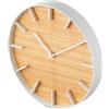 YAMAZAKI 4109 RIN Wall Clock, white, Steel/PlyWood, 26.5 x 4.2 x 26.5 cm