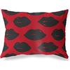 BonaMaison Rosso-Nero Fodera per Cuscino Cotone e Copricuscini Federa per Divano Casa Soggiorno Camera da Letto Decorazione Interni ed Esterni, 35x50 Cm - Progettata e Prodotta in Turchia