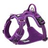Truelove TRUE LOVE Pettorina per cani No Pull Nylon Riflettente Pet Harness Regolabile Comodo Controllo Step-in Colori Brillanti Truelove TLH56512 (M, Viola)