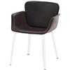 KNOLL poltroncina KN06 con basamento bianco, interamente imbottita - KN06U2-C