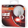 OSRAM NIGHT BREAKER SILVER H7, 100% di luce, lampada da proiettore alogena, 64210NBS-HCB, 12V, auto, duo box (2 lampade)