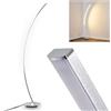 hofstein Lampada da terra a LED Antares, in metallo cromato, design ad arco, 15 Watt, 820 lumen, colore luce 3000 Kelvin (bianco caldo), per soggiorno, camera da letto, ufficio, corridoio, sala da pranzo