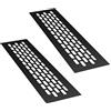 sossai® Griglia di ventilazione in alluminio - Alucratis (2 pezzi) | Rettangolare - dimensioni: 24,5 x 6 cm | Colore: nero | areazione