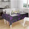 Bonamaison, Antimuffa, Antimacchia, Asciugatura rapida, Impermeabile, Lavabile in lavatrice, 100% Poliestere, Tovaglia Moderno, Viola, nero, 140 x 160 Cm - Progettato e Prodotto in