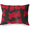 BonaMaison Rosso-Nero Fodera per Cuscino Cotone e Copricuscini Federa per Divano Casa Soggiorno Camera da Letto Decorazione Interni ed Esterni, 35x50 Cm - Progettata e Prodotta in Turchia