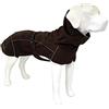 Croci Hiking Makalu - Giacca impermeabile antivento per cani con fodera termica, adatto fino a 5 C°, regolabile e ultraleggero, collo antipioggia, Nero, taglia 30 cm