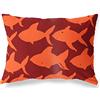BonaMaison Arancio-Bordeaux Fodera per Cuscino Cotone e Copricuscini Federa per Divano Casa Soggiorno Camera da Letto Decorazione Interni ed Esterni, 35x50 Cm - Progettata e Prodotta in Turchia