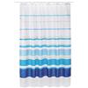 Spirella Tenda in Tessuto Marbella Blu, 180 x 200 cm, 1207321, Bianco
