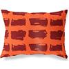 BonaMaison Arancio-Bordeaux Fodera per Cuscino Cotone e Copricuscini Federa per Divano Casa Soggiorno Camera da Letto Decorazione Interni ed Esterni, 35x50 Cm - Progettata e Prodotta in Turchia