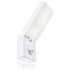HUBER Lampada da parete a LED con sensore di movimento, 140°, 10 W, 800 lm, IP54, lampada da esterno con sensore di movimento, lampada da parete interna, orientabile, girevole, bianca