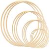 Gukasxi 12 Anelli a Cerchio Bambù Macrame Anelli Legno Floreale Cerchi Acchiappasogni Legnoper Decorazioni fai da te, ghirlande, acchiappasogni e lavori artigianali (15 cm/20 cm/25 cm/30 cm)