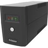 NO BRAND Line-Interactive UPS 650VA/360W gruppo di continuità con batteria 12V 7Ah protezione da sovraccarico