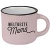 Grafik Werkstatt Grafik-Werkstatt Tazza da caffè vintage, mini tazza in ceramica, 95 ml, Weltbeste Mama (La migliore mamma del mondo)