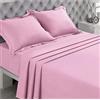 VISION - Lenzuolo piano - 100% cotone - Colore: Rosa - 270 x 300 cm - Letto matrimoniale - Fibre naturali - Tessitura fitta - Tessuto morbido e traspirante - Certificato Oeko-Tex
