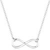 DIAMORE Elli diamonds Collana Donne con Ciondolo Infinito E diamante (0,03 Ct.) In Argento Sterling 925