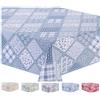 Home Direct Tovaglia in Tela Cerata plastificata Rettangolare 140 x 180cm Blu grigio