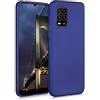 kwmobile Custodia Compatibile con Xiaomi Mi 10 Lite (5G) Cover - Back Case Morbida - Protezione in Silicone TPU Effetto Metallizzato blu metallizzato