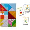 HABA 305777 Arranging Game Funny Faces Tangram, with 21 pieces, for ages 3 and up (Made in Germany)