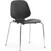 NORMANN COPENHAGEN sedia MY CHAIR con basamento cromato