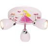 BRILLIANT lampada Princess LED spot roundel 3flg rosa | 3x LED-PAR51, GU10, 3W lampade a riflettore LED incluse, (250lm, 3000K) | Scala da A ++ a E | Testa orientabile