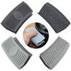 Ceqiny - 2 paia di maniglie in silicone per pentole e padelle e padelle in ghisa, colore: nero e grigio
