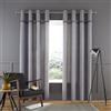 Catherine Lansfield Melville - Tende sfoderate con Occhielli, in Cotone, 117 x 137 cm, 2 Pannelli, Colore: Grigio