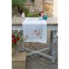 VERVACO Centrotavola Prestampato Fiori Ricamo Biancheria da Tavola Set Fai da Te Size Kit Hobby Creativi Adulti Casa Decor Embroidery Runner Stampato, Cotone, Multicolor, 40 x 100 cm