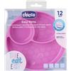 CHICCO (ARTSANA SpA) Chicco Piatto Silicone Con Ventosa Rosa 1 Pezzo - Piatto per Bambini 12+ Mesi Senza BPA