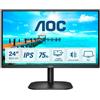AOC MONITOR AOC LCD IPS LED 23.8 WIDE FRAMELESS 24B2XDA 4ms MM FHD 1000:1 BLACK VGA DVI HDMI Vesa Fino:31/05 24B2XDA