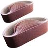 FEIHU Nastri abrasivi 100mmx915mm. Nastro Abrasivo di allumina kit 80/120/150/240/400 Nastri abrasivi a grana spessa/fine.per levigatrice a nastro (10 pezzi)
