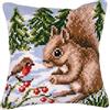 VERVACO Kit Cuscino Punto Croce Conigli delle Nevi Set Ricamo Principianti Cuscini Gobelin Decorativi ca. 40 x 40 cm Accessori per Lavoretti Creativi DIY Casa Decor Hobby Adulti Cross Stitch