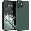 kwmobile Cover per Apple iPhone 12 mini Custodia - Back Case per Smartphone in Silicone TPU - Protezione Gommata - verde muschio