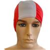 Tuttoperlapiscina 500X Cuffie Nuoto in Poliestere Taglia Unica NO LOGO - Colore Rosso-Bianco