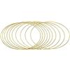 Rayher 25214616 Anelli in Metallo Dorati, 10 Pezzi, 25 cm ø, Spessore circa 3 mm, Cerchi Metallici per Hobbistica, Acchiappasogni, Decorazioni in Macramè e Ghirlande