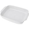 CREALYS 512732 - Teglia Rettangolare con Manici in Ceramica, 36,5 x 23,5 x 6,5 cm, Colore Bianco