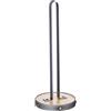 KitchenCraft Industrial Kitchen Porta Rotolo da Cucina in Metallo e Legno di Mango con Venature Naturali, Base Anti Rovesciamento, 31 cm x 12 cm