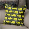 BonaMaison Fodera per Cuscino Giallo neon e fumo Cotone e Copricuscini Federa per Divano Casa Soggiorno Camera da Letto Decorazione Interni ed Esterni, Dimensioni: 50x50 - Prodotta in Turchia