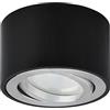 KYOTECH LED Spot Light Faretti da Soffitto Orientabili Ø 80 * 50mm 5W Modulo LED Lampadina inclusa Rotondo Nero Spazzolato Apparecchio a Plafone luce Calda Bianca 3000K 400LM