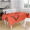 Bonamaison, Antimuffa, Antimacchia, Asciugatura rapida, Impermeabile, Lavabile in lavatrice, 100% Poliestere, Tovaglia Moderno, Arancione Bordeaux, 140 x 160 Cm - Progettato e Prodotto in