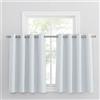 PONY DANCE Tende Oscuranti per Interni 2 Pezzi L 132 x A 90 cm Tenda Corta Termica Isolante Freddo e Caldo Blackout Curtains per Cucina con Anelli, Bianco Grigiastro