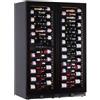 Ristoattrezzature Modello: 9956029421880,Cantina vini 2 ante refrigerazione statica con agitatore + ventilata 244 bottiglie 3 zone di temperatura +2 +20 °C/ +2 +12 °C/ +12 +20 °C 1190x690x1800h mm
