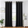 MIULEE Tende Oscuranti per Interni 2 Pezzi, Tenda Nero Moderna per Soggiorno, Tenda Oscurante Finestra Camera da Letto Salotto, Tende Termiche Isolanti per Interni con Anelli, 2x 140x245 CM