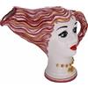 CERAMICHE CALTAGIRONE Brocca D'autore Ceramica Siciliana Caltagirone Rossa cm 25