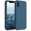 kwmobile Custodia Compatibile con Apple iPhone X Cover - Back Case per Smartphone in Silicone TPU - Protezione Gommata - petrolio matt