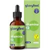 Gloryfeel Vitamina K2, Alto Dosaggio 200 mcg per 10 Gocce, Supporto per Cartilagine & Ossa, Menachinone Premium 99,7+% All Trans MK7 (K2VITAL® di Kappa) All-Trans - Premium Gnosis Vit MK7, 100% vegan