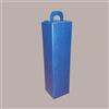 LUCGEL 10 Pz Scatola Astuccio Porta 1 Bottiglia 750 ml in Carta Grafica Juta Blu con Manico 90x90H340mm