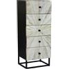 MIlani Home SPIRAL - cassettiera 5 cassetti legno e ferro